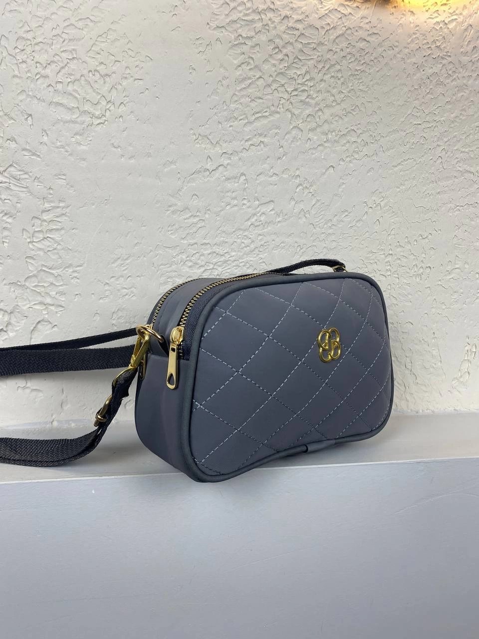 Gri 2 Bölme Çapraz Çanta