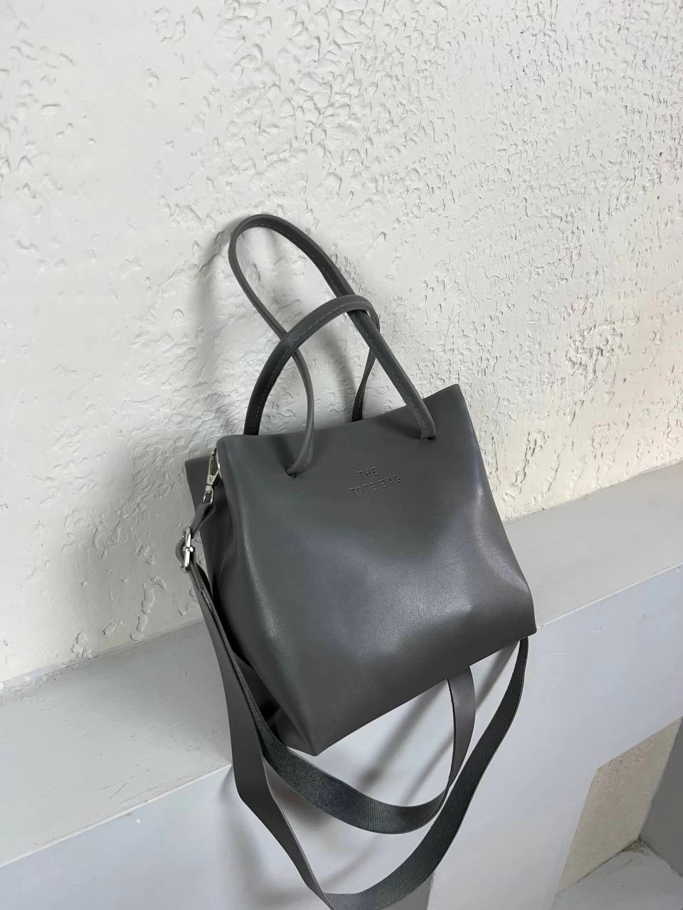 Gri Deri Çapraz Çanta CB2033