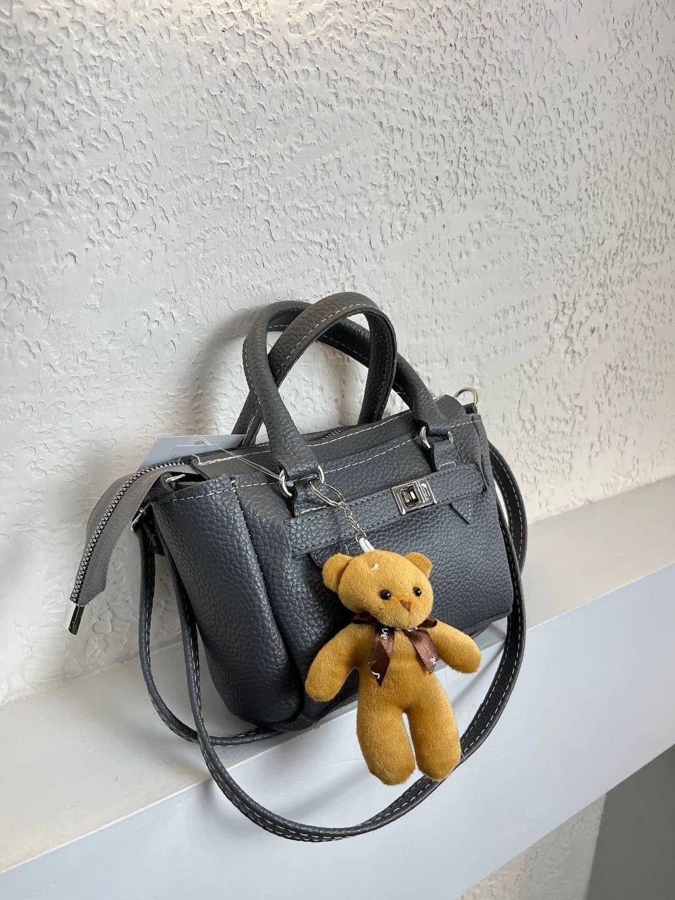 Gri KALİTE Ayıcıklı Çanta CB1203