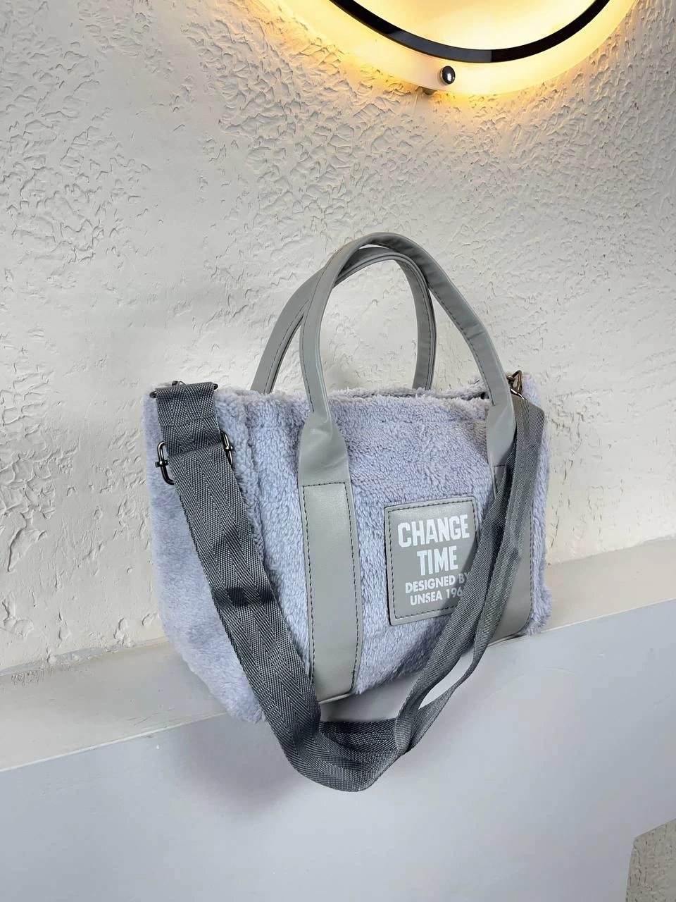 Gri Kalite Peluş Çanta CB6207