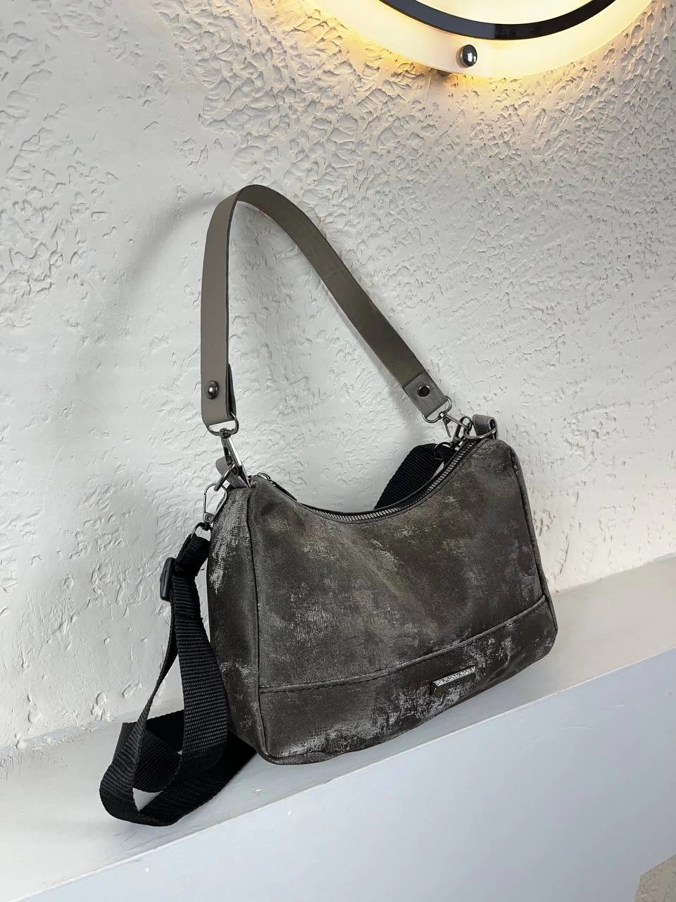 Gri Nubuk Çapraz Çanta CB8883