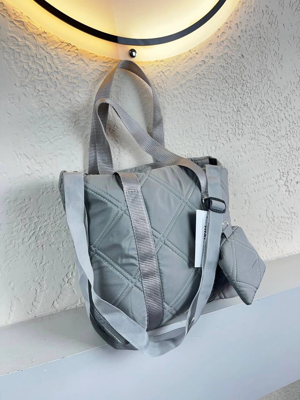 Gri Renk Kalite Kapitone Çanta CB5544