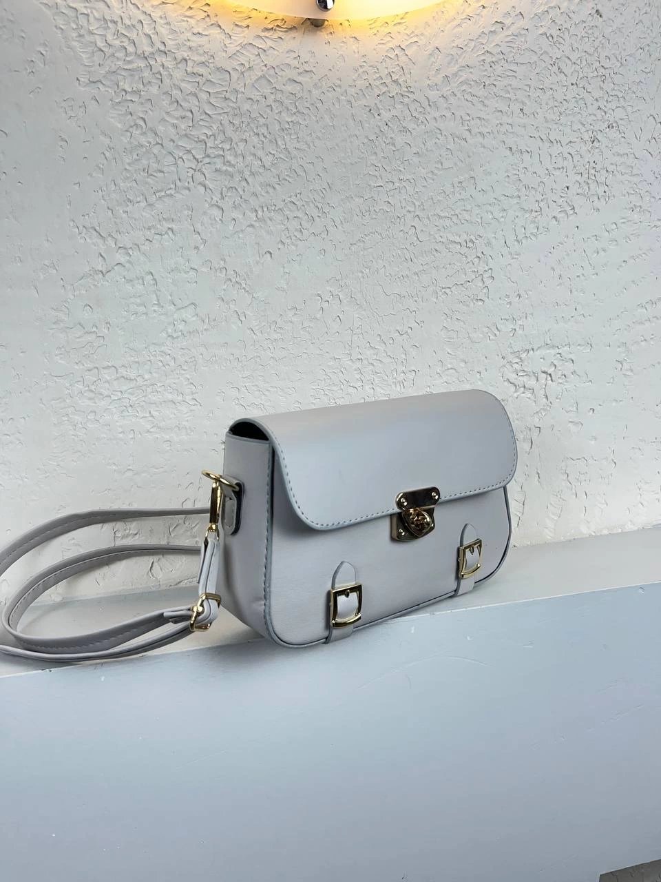 Gri Renk Önü Kemerli Çanta CB7463