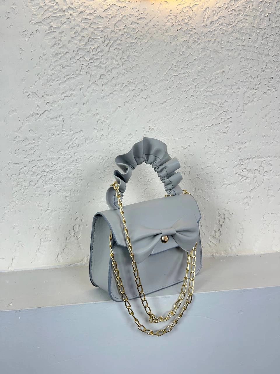 Gri Renk Papyon Mini Çanta CB2760