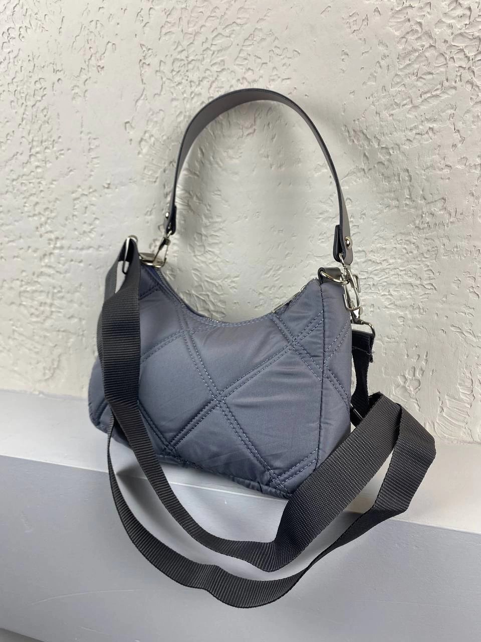 Gri Renk Paraşüt Kol Çapraz Çanta