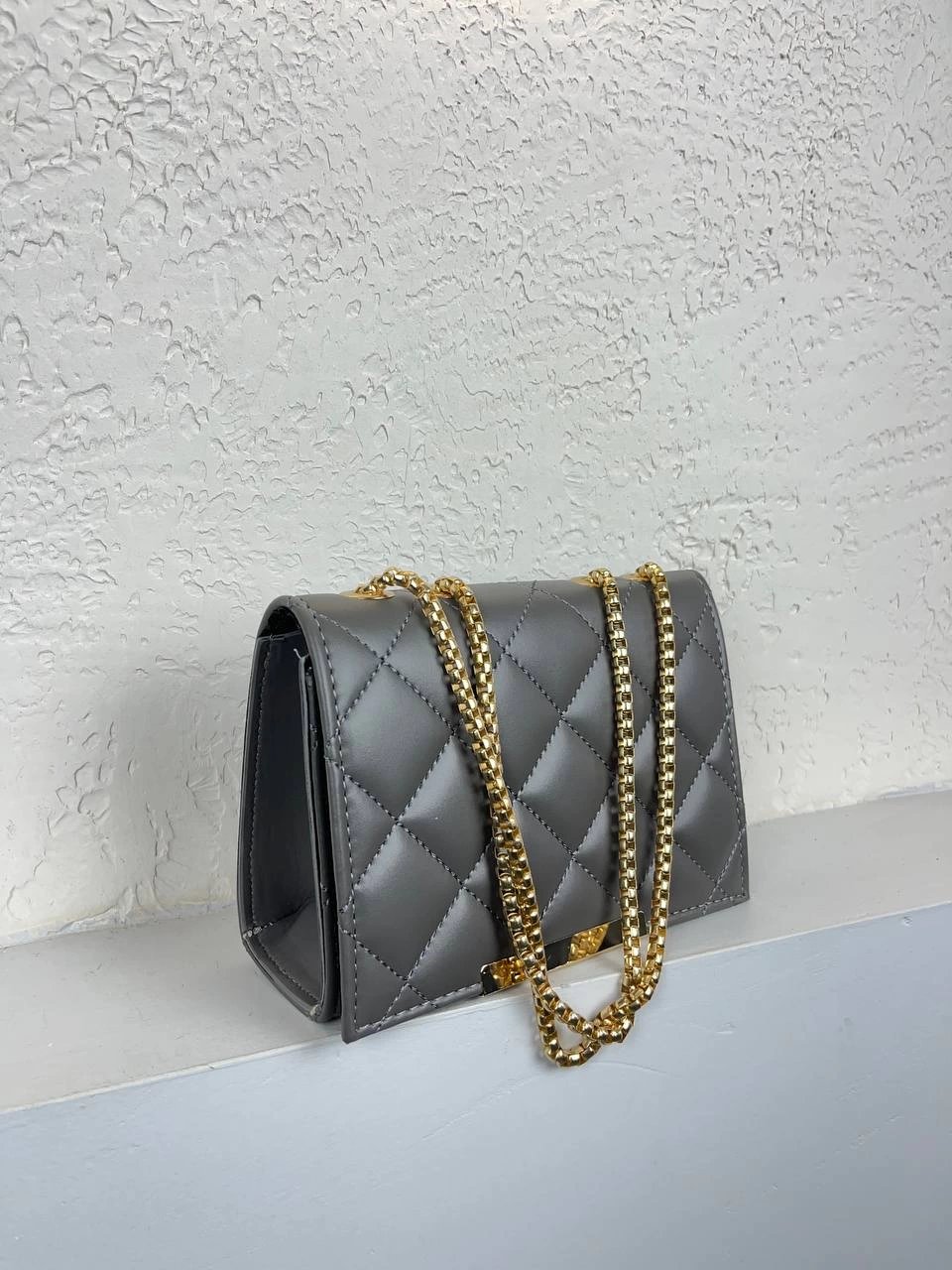 Gri Renk YENİ Kapitone Çanta CB3941