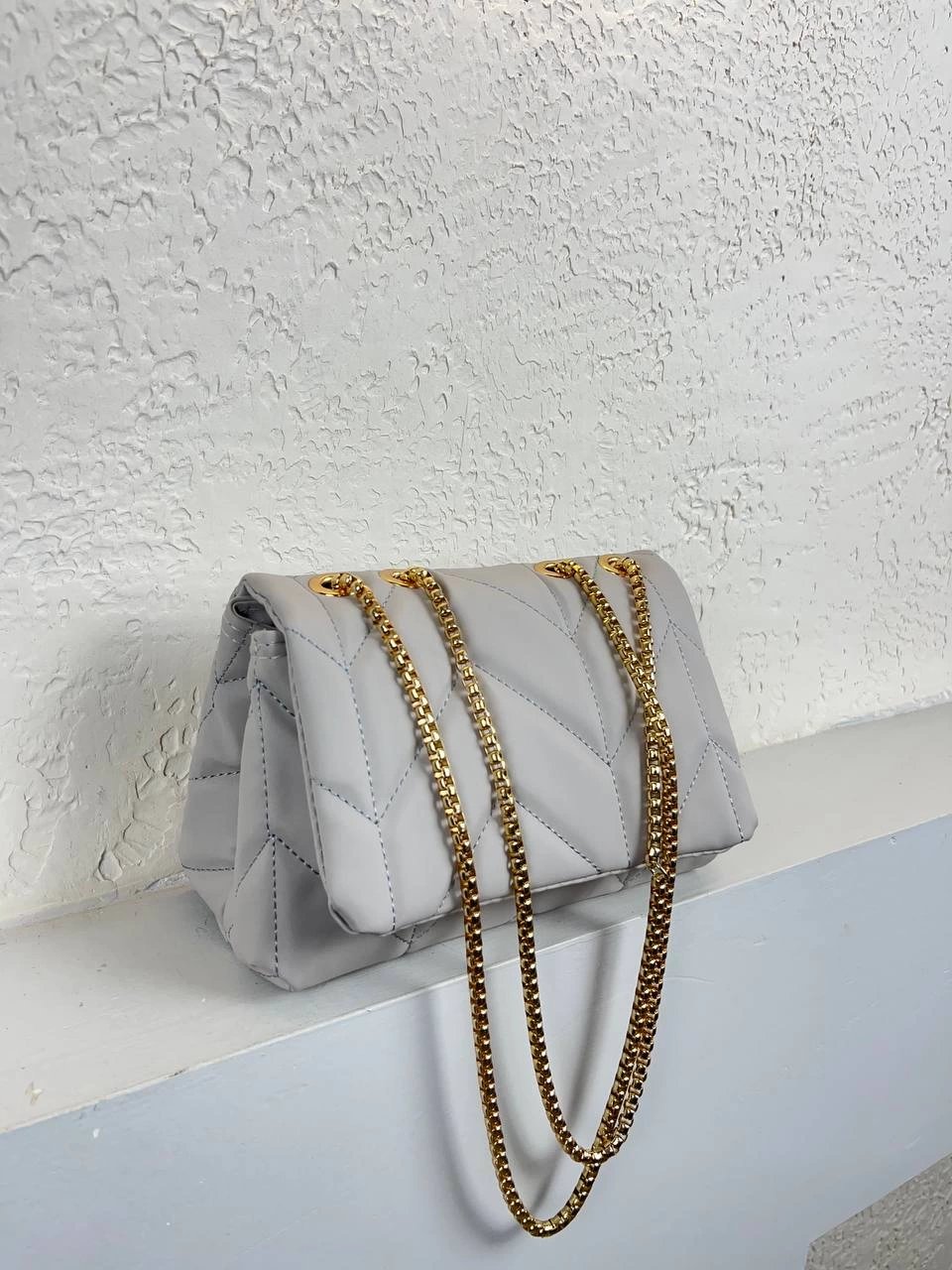 Gri Renk YENİ Kapitone Çanta CB3941