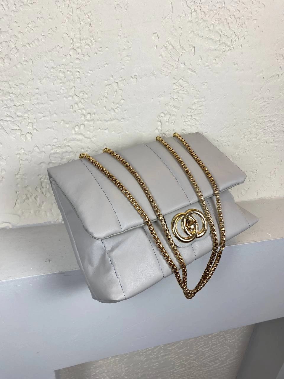 Gri Renk Zincirli Kol Çanta