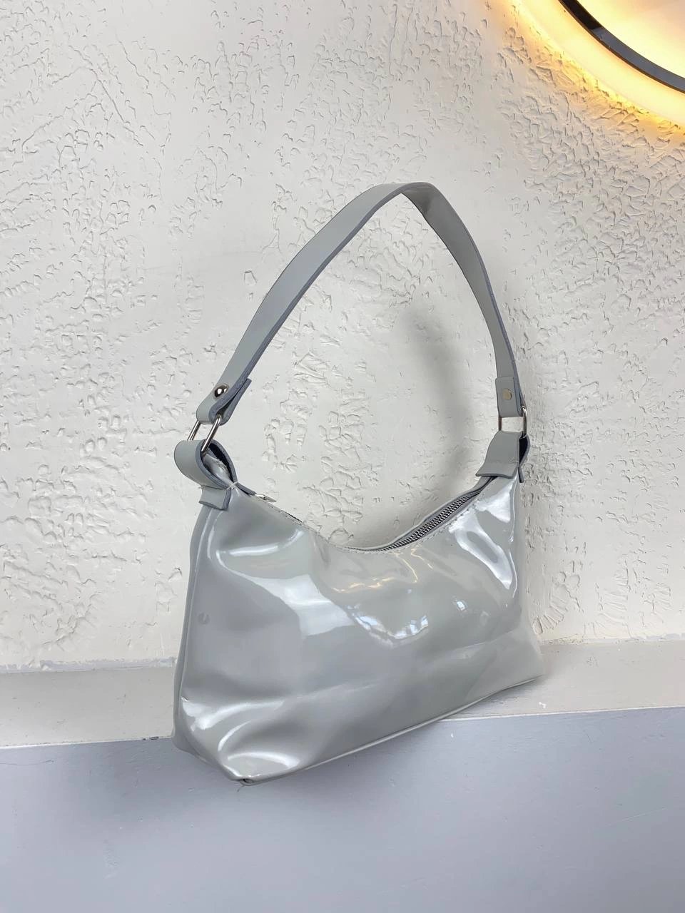 Gri Rugan Kol Çanta