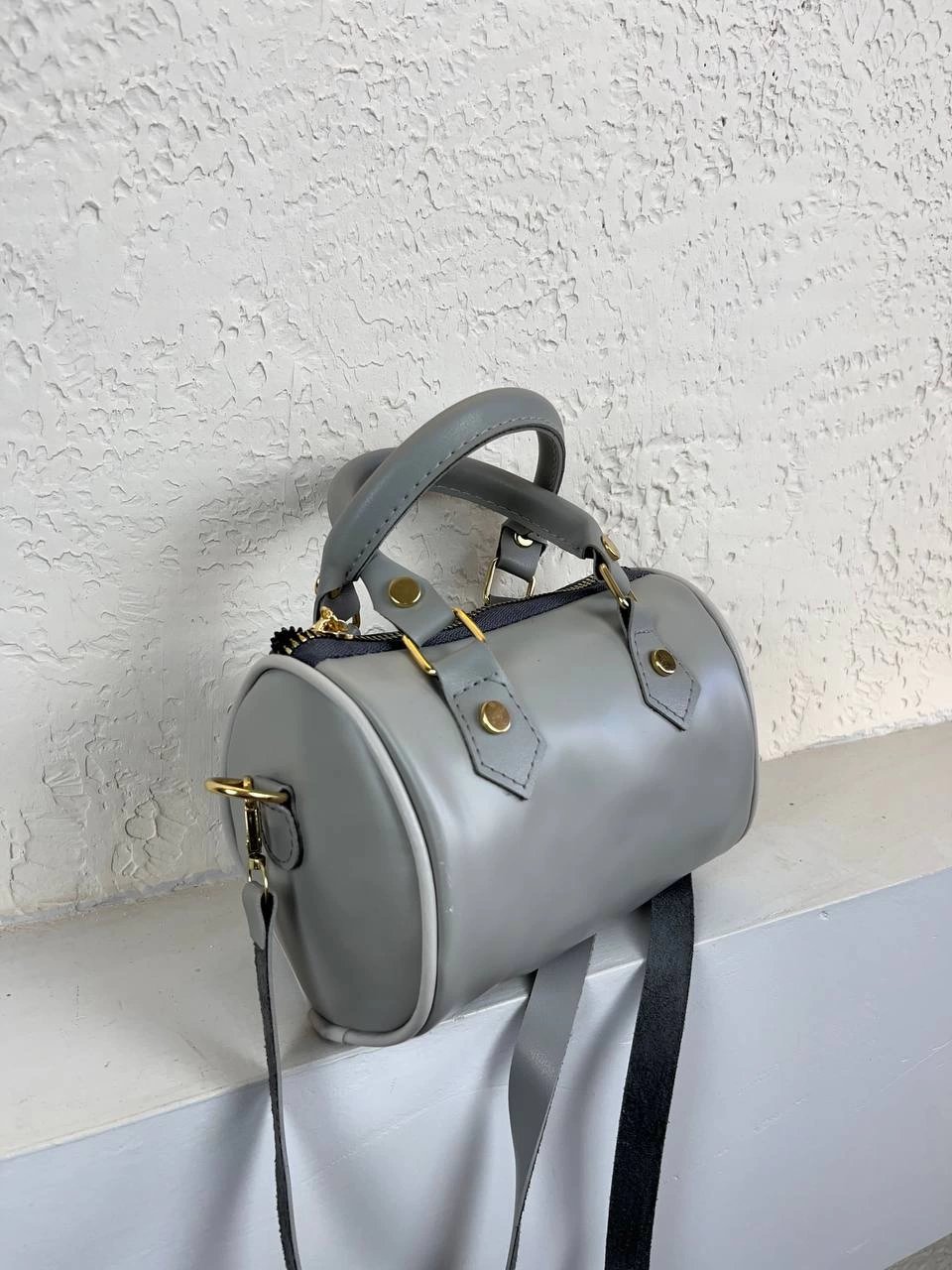 Gri Silindir Mini Boy Çanta CB8530