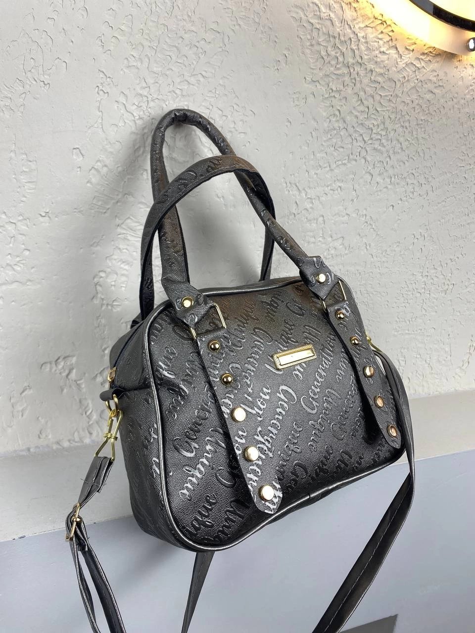 Gri Zımbalı Kampanya Kol Çanta