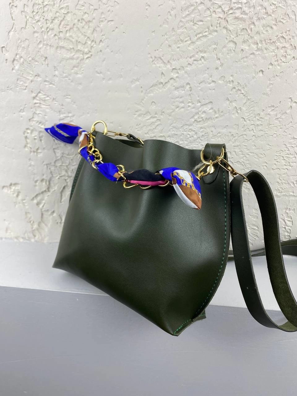 Haki Yeşil Büzgülü Çanta 2024