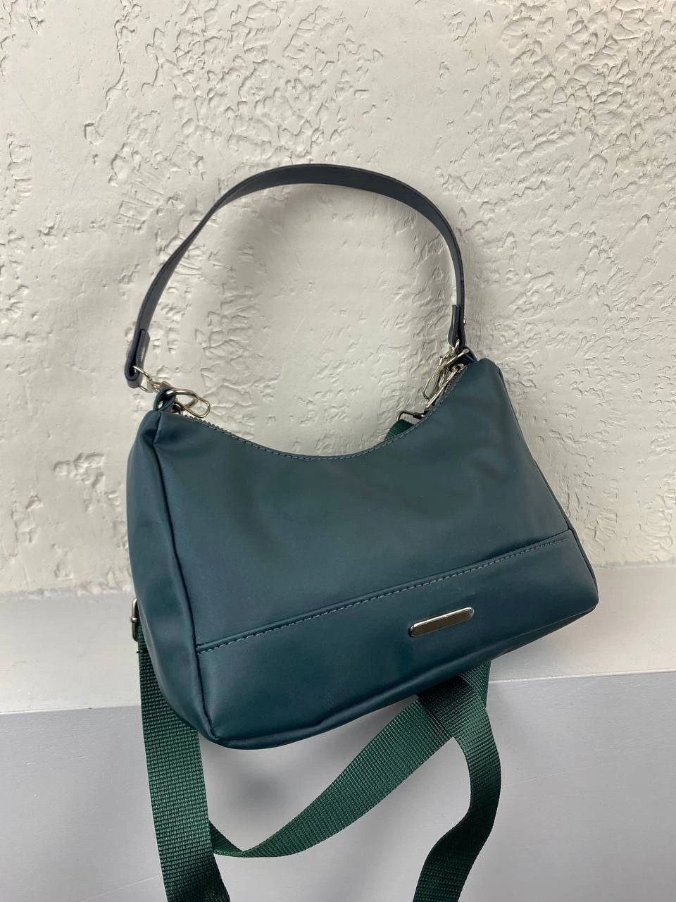 Haki Yeşil Renk Saten Deri Çanta