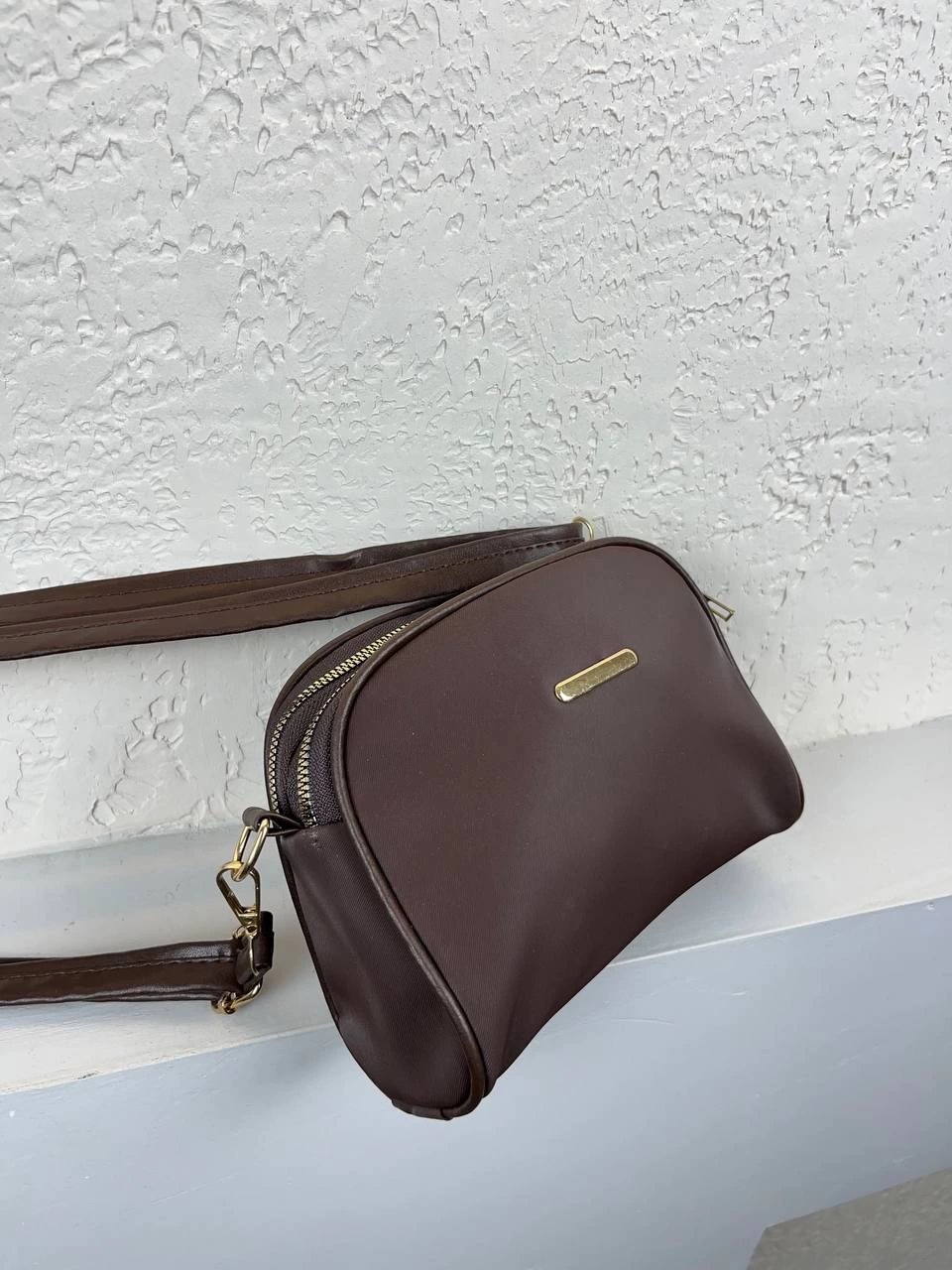 Kahve 2 Bölme Çapraz Çanta CB6374