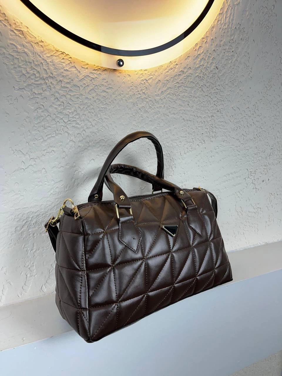 Kahve Kapitone Çanta CB3030