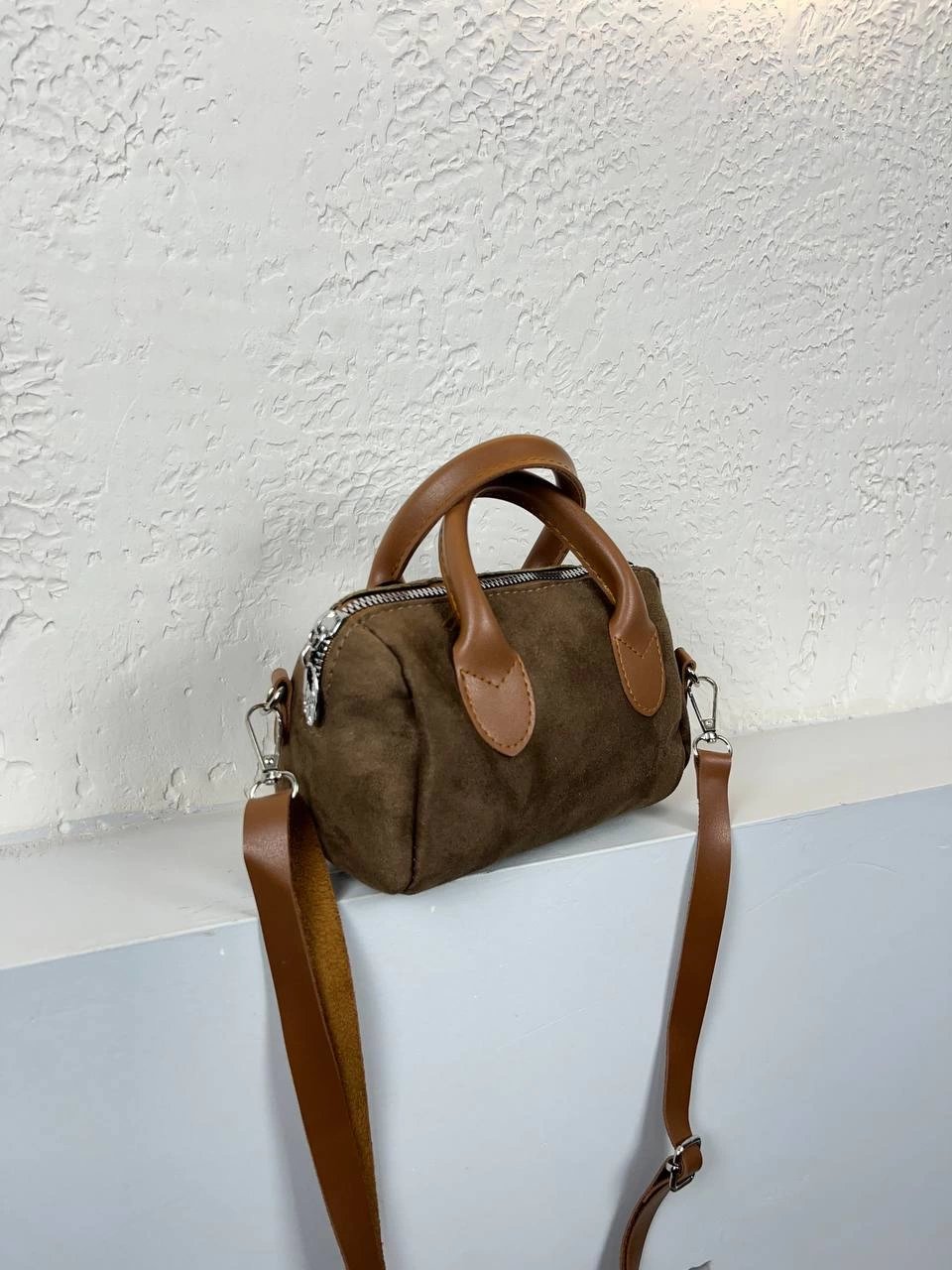 Kahve Nubuk Mini Çanta CB2028