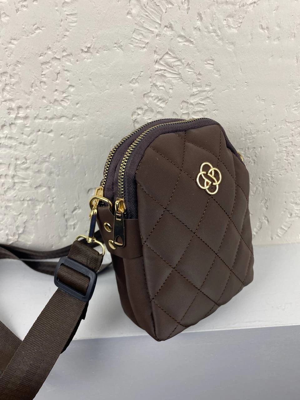 Kahve Renk 2 Bölmeli Çapraz Çanta