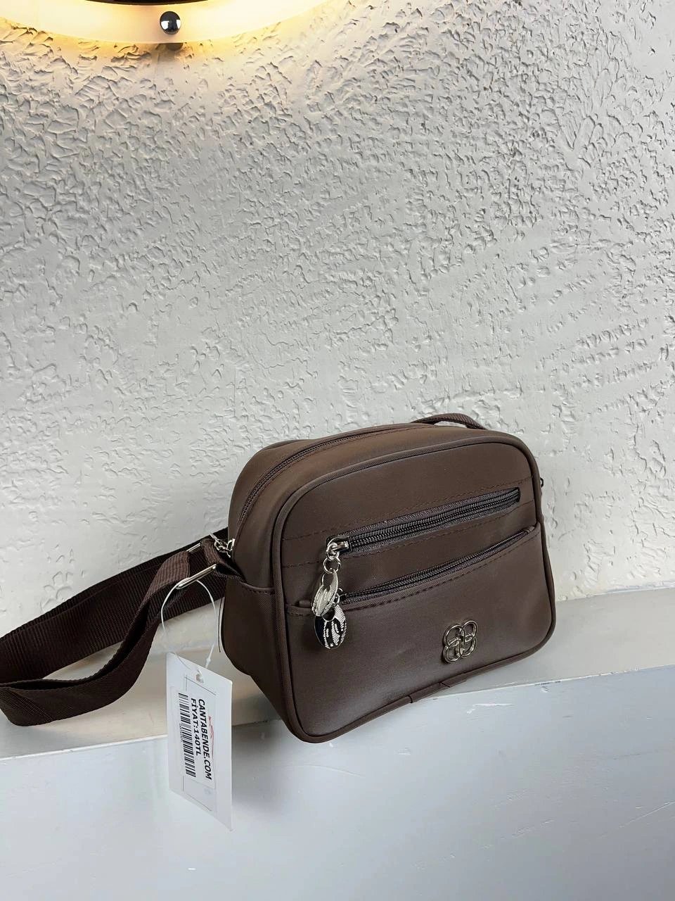 Kahve Renk 3 Bölme Çapraz Çanta CB29141