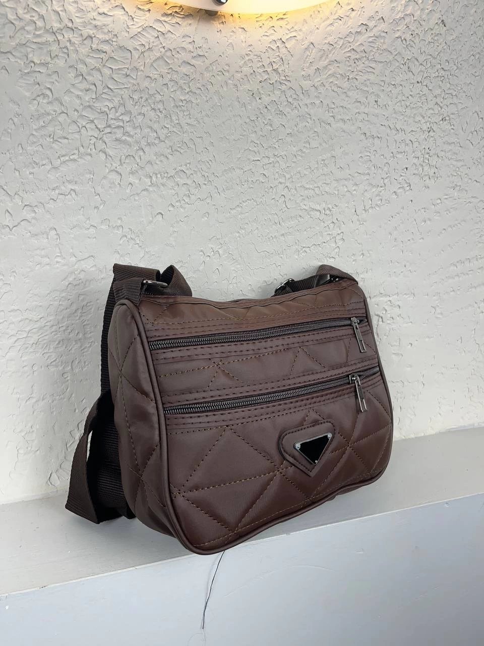 Kahve Renk 3 Bölme Çapraz Çanta CB3296