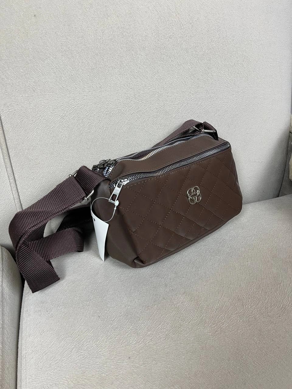 Kahve Renk 3 Bölme Kapitone Çanta CB90113