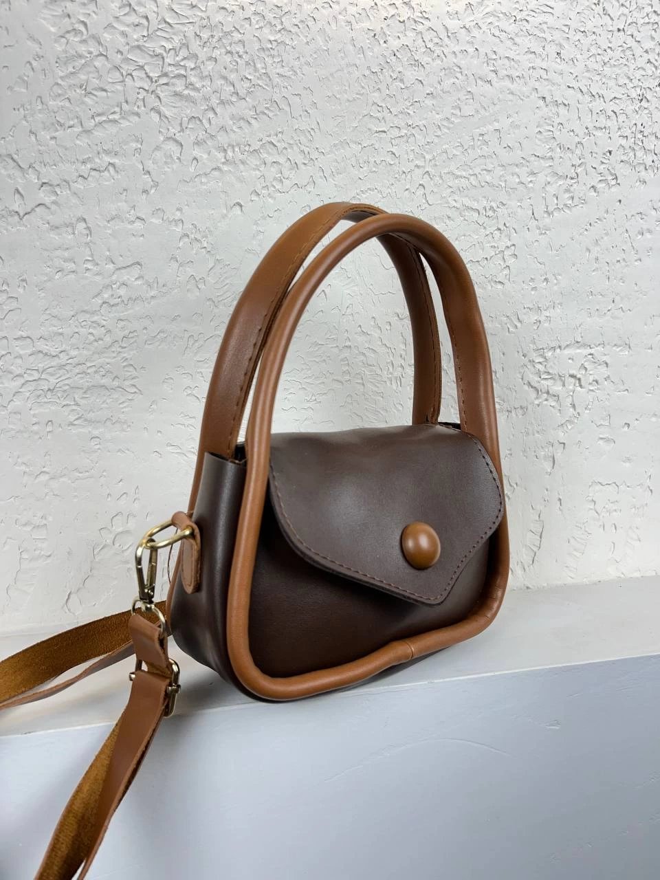 Kahve Taba Saplı Renk Çapraz Çanta CB6227