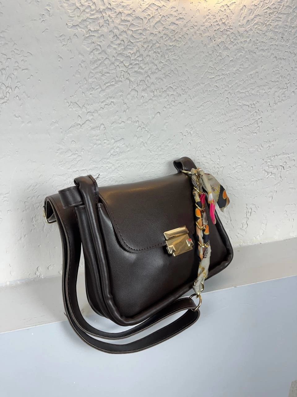 Kahve Renk Fular Detaylı Çanta CB3207