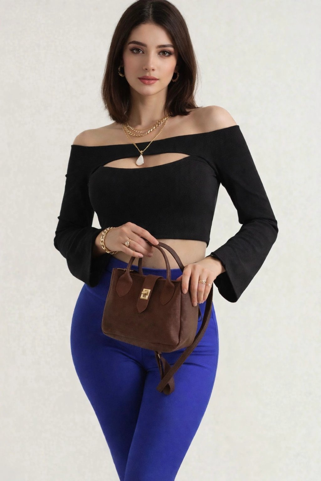 Kahve Renk LAKOS Deri Çapraz Çanta CB72382