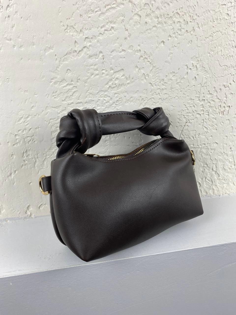 Kahve Renk Mini Boy Zincirli Çanta