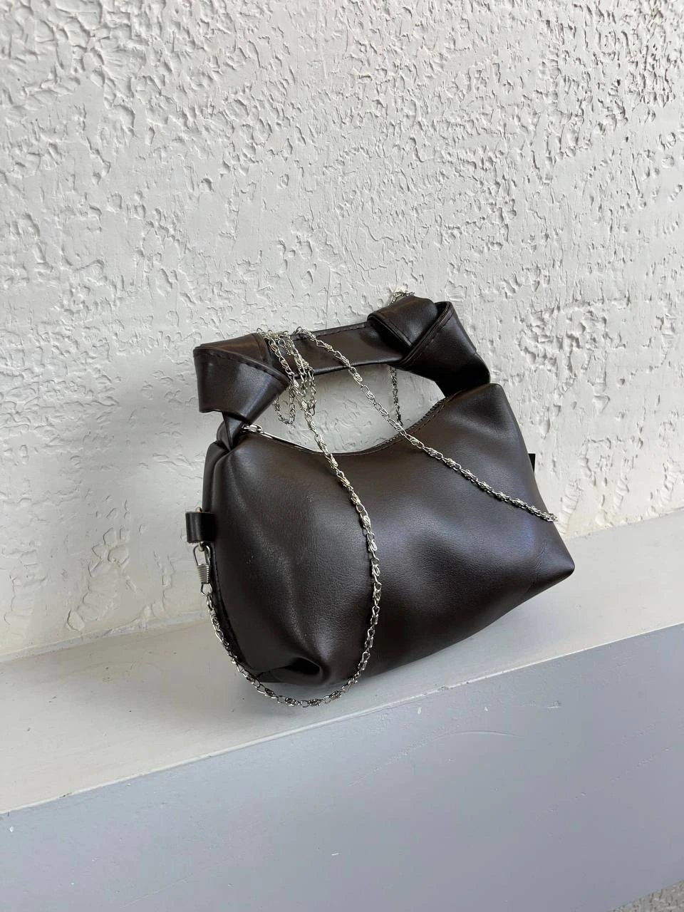 Kahve Renk Mini Zincirli Çanta CB6713