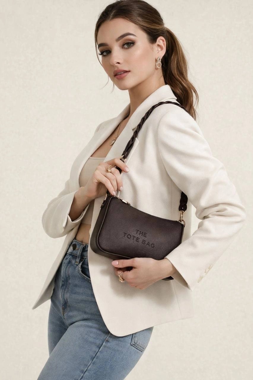 Kahve Renk ÖRGÜLÜ BAGET Çanta CB70141