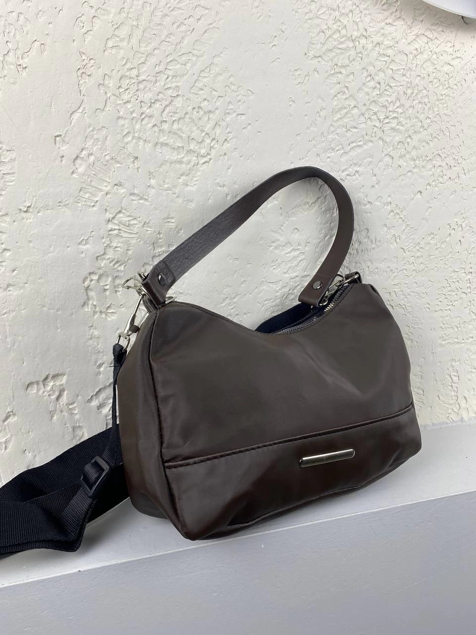 Kahve Renk Saten Deri Çanta