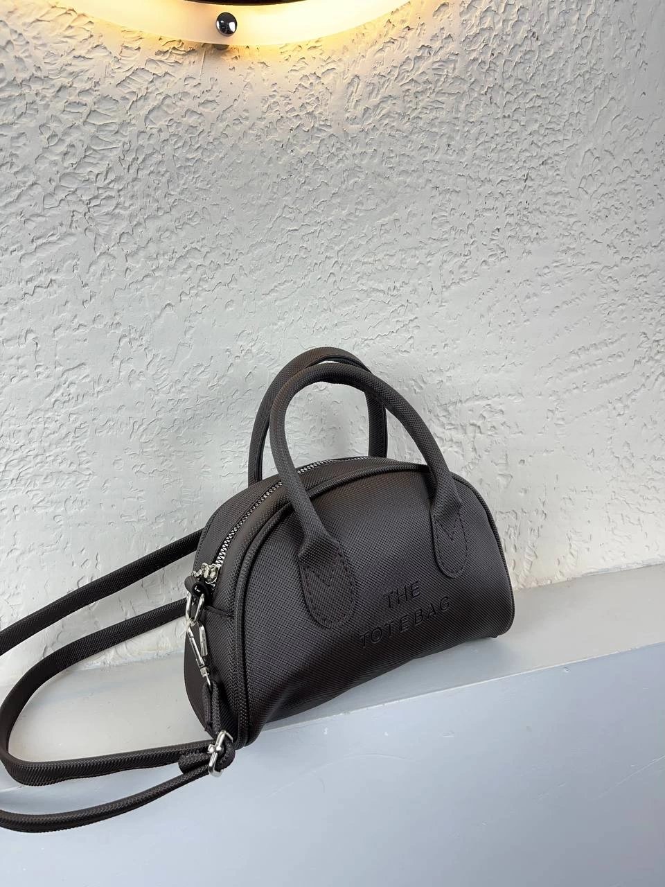 Kahve Renk Tote Lakos Deri Çanta CB9256