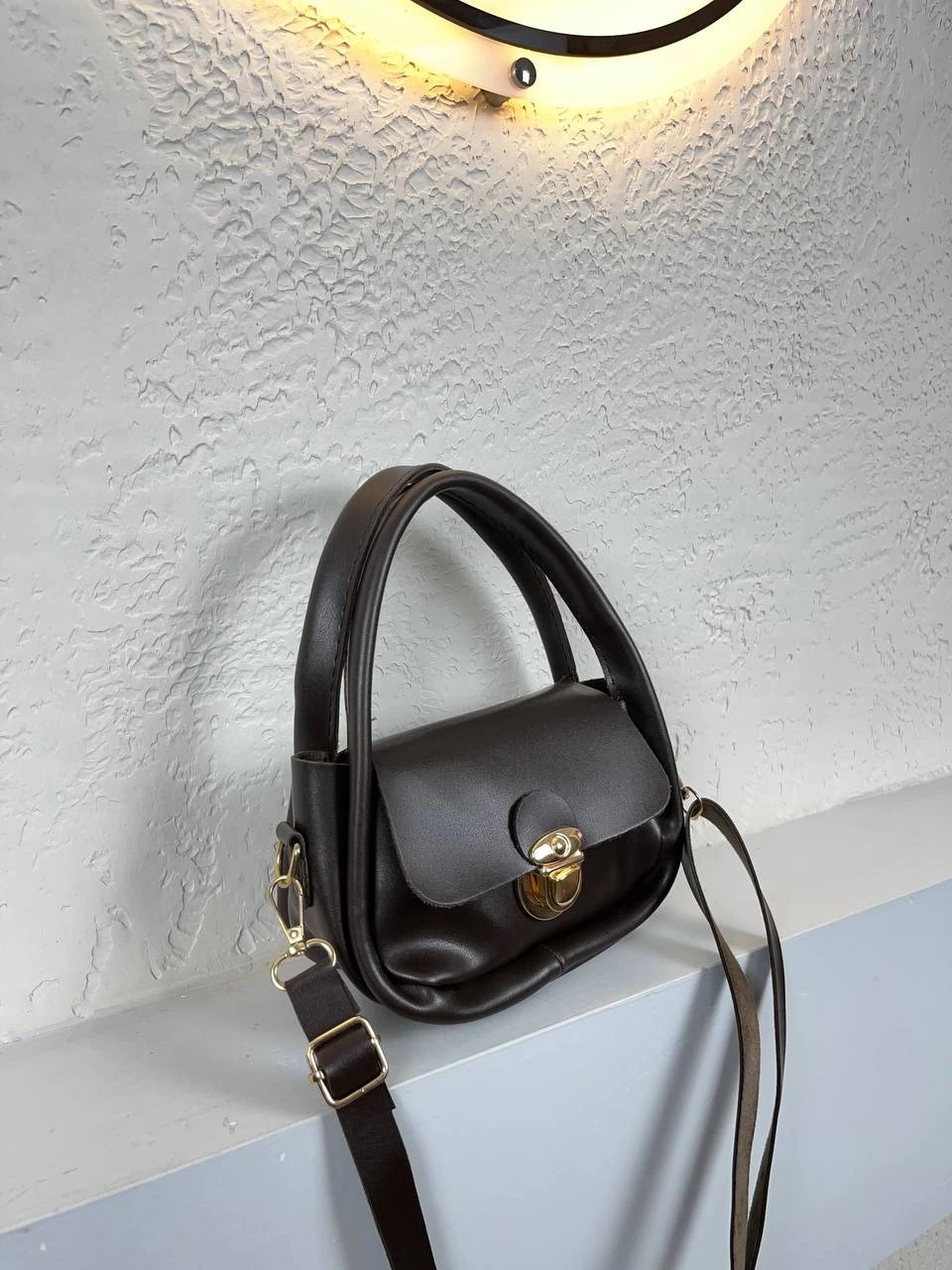 Kahve Renk Yumuşak Deri Kampanya Çanta CB2002