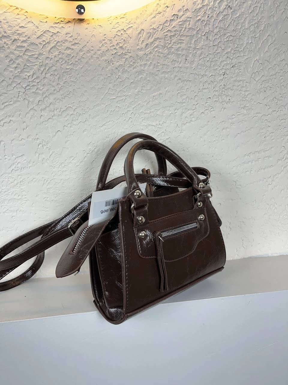 Kahve Rugan Kalite Çanta CB5649