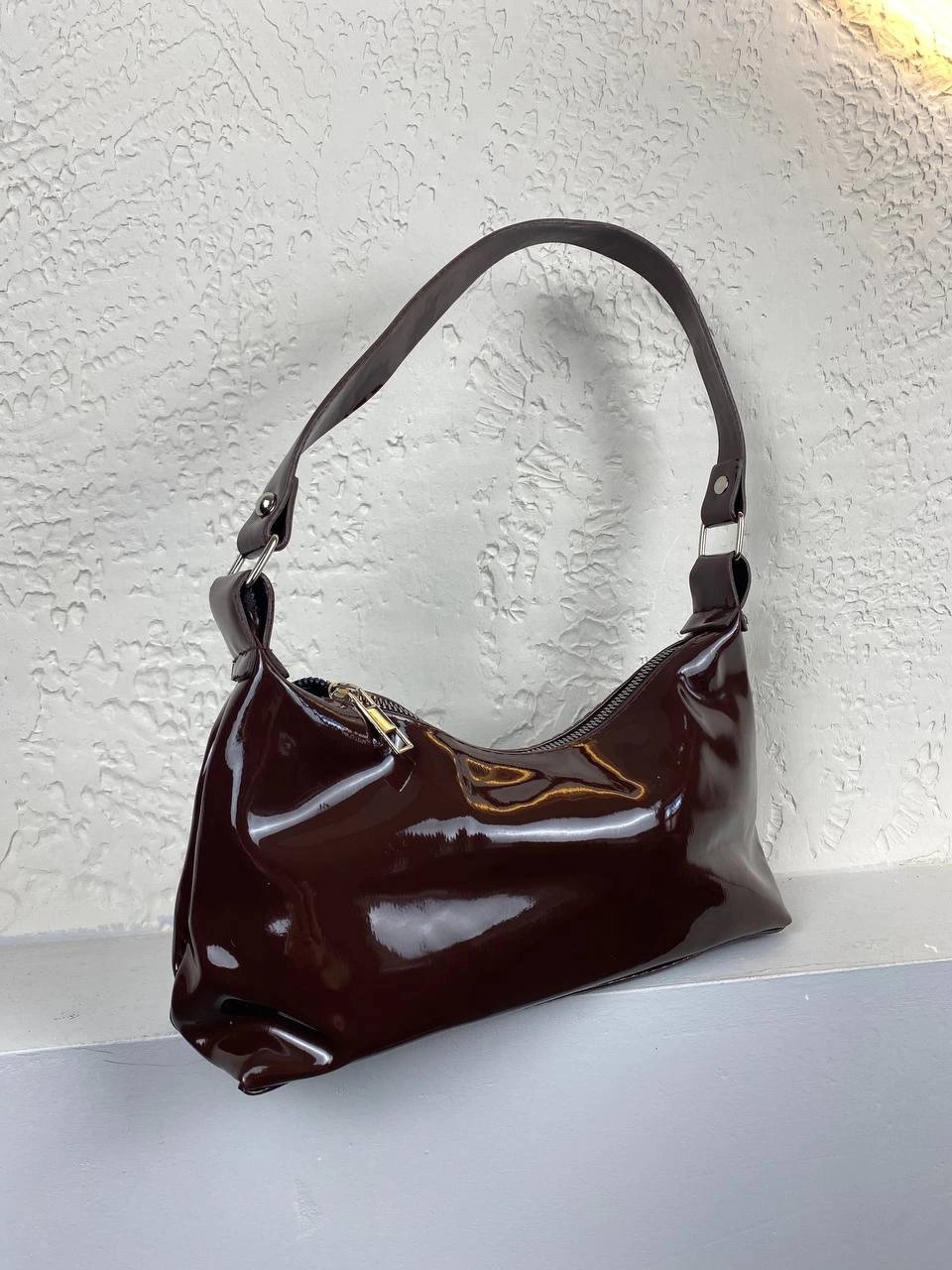 Kahve Rugan Kol Çanta