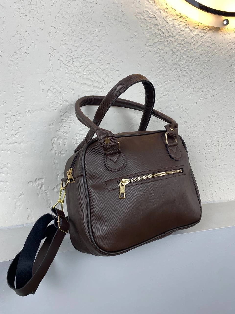 Kahve Yumuşak Deri Kampanyalı Kol Çanta