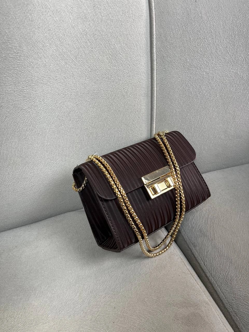 Kahve Zincir Detaylı Çapraz Çanta CB9103