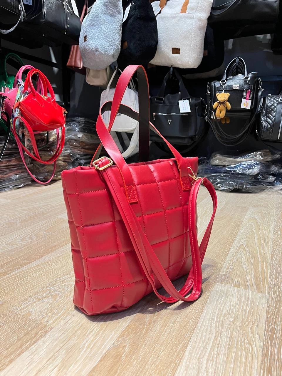 Kırmızı Kapitone Kol Çanta CB4128