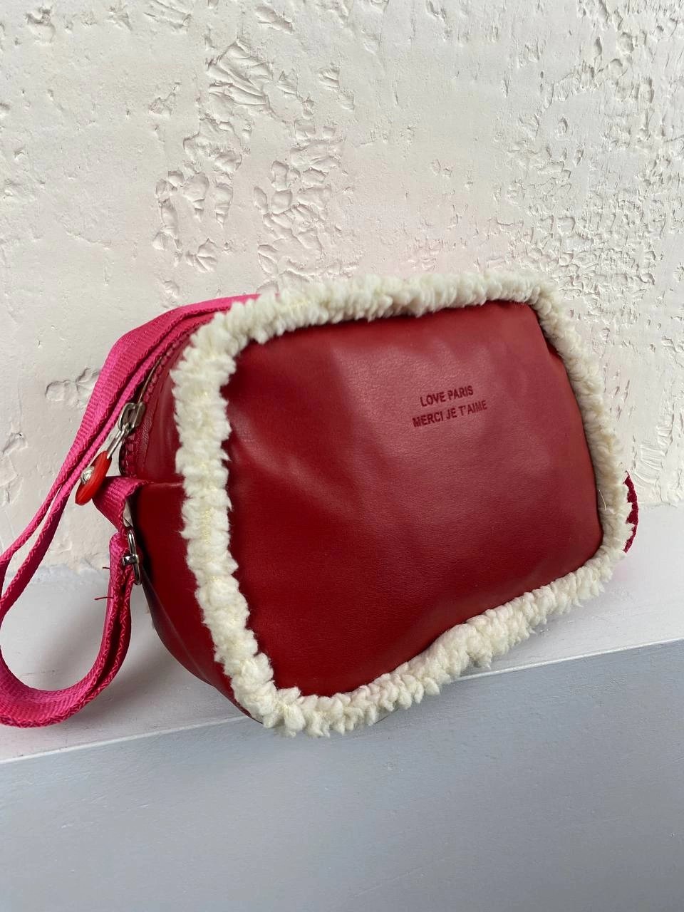 Kırmızı Peluş Kalite Çanta