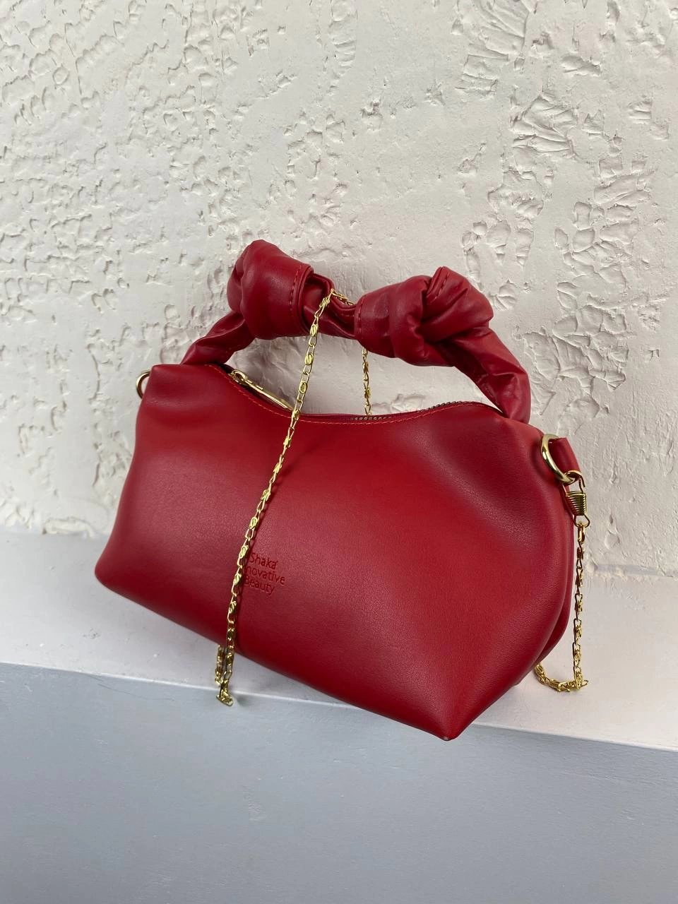 Kırmızı Renk Mini Boy Zincirli Çanta