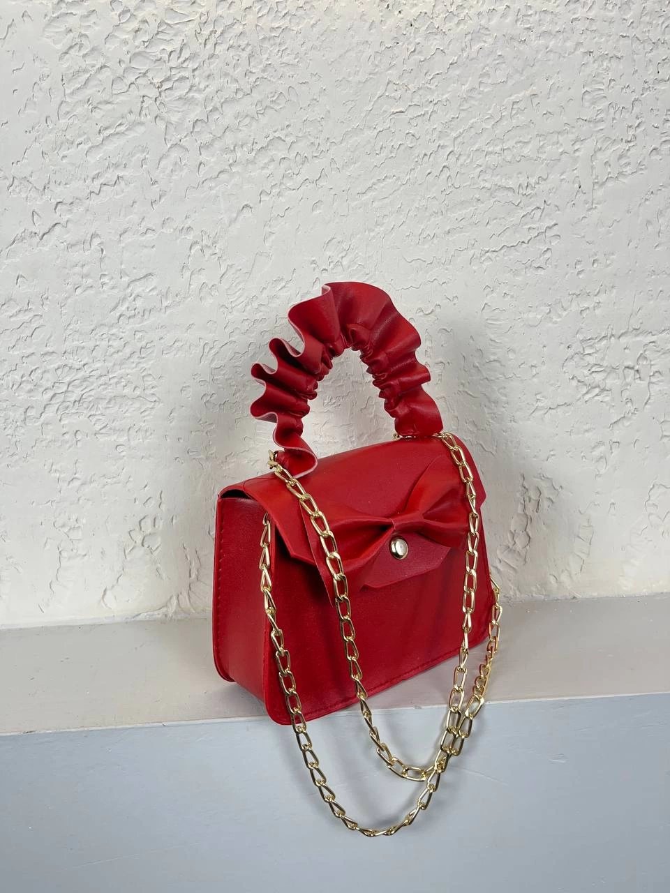 Kırmızı Renk Papyon Mini Çanta CB2760