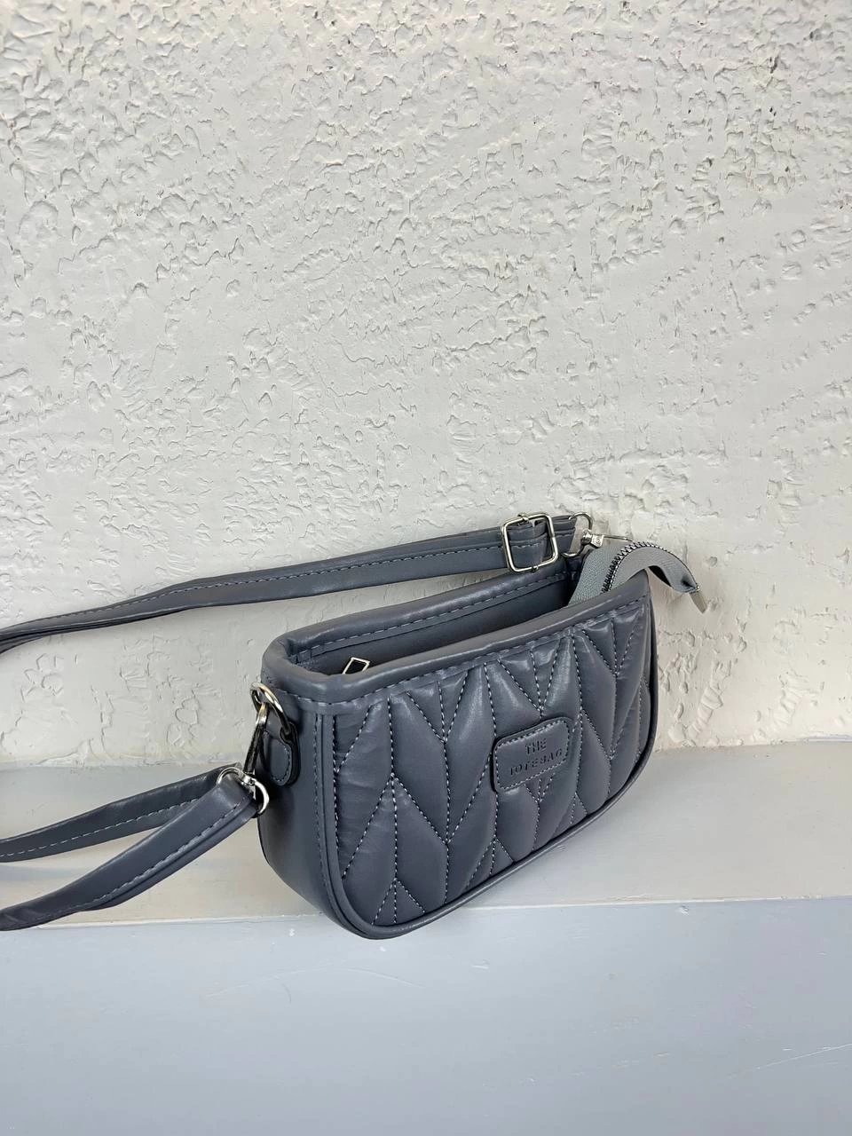 Koyu Gri Renk Kapiton TOTE Çanta CB1349