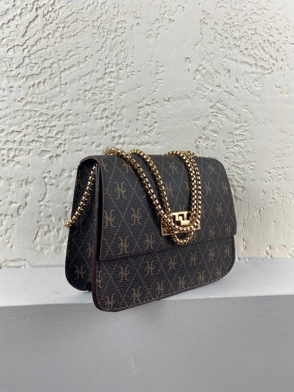 Koyu Kahve Renk Zincirli 2024 Kol Çanta