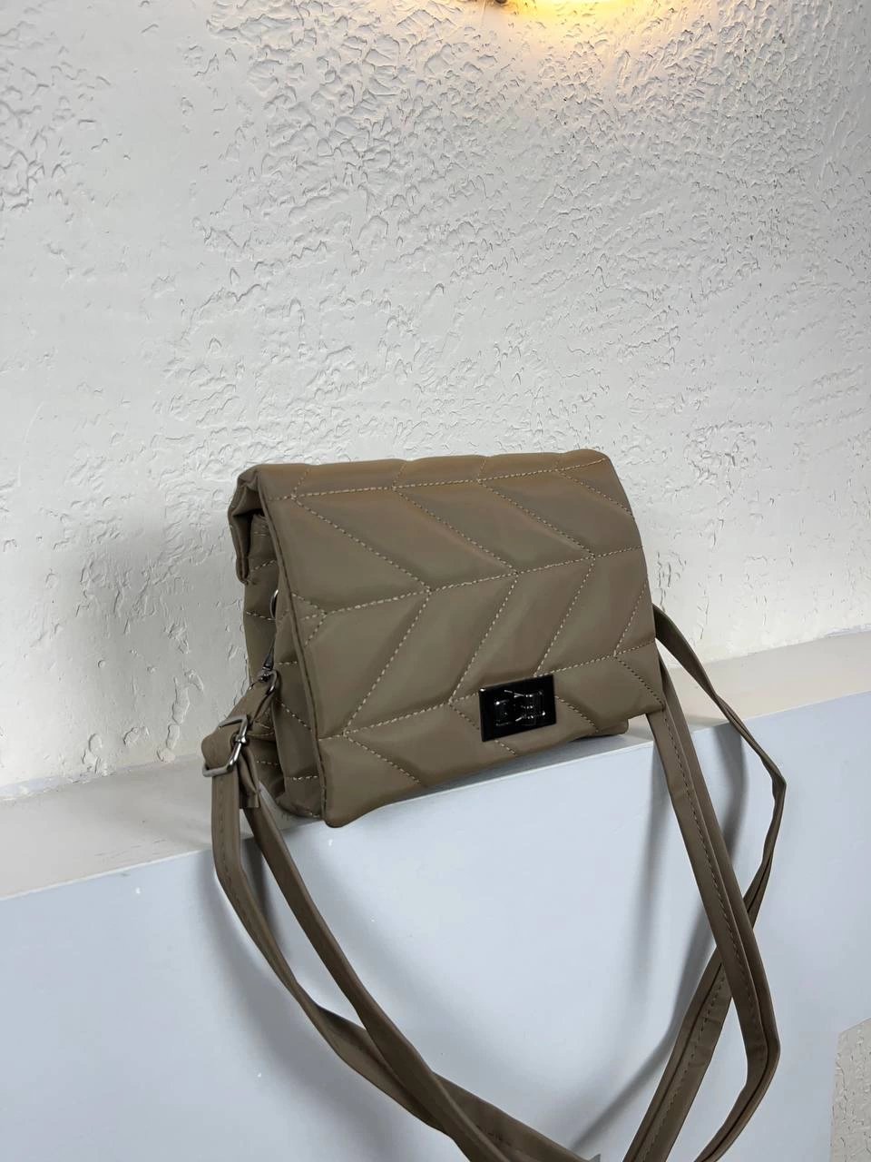 Koyu Vizon 2 Bölme Kapitone Çanta CB6327