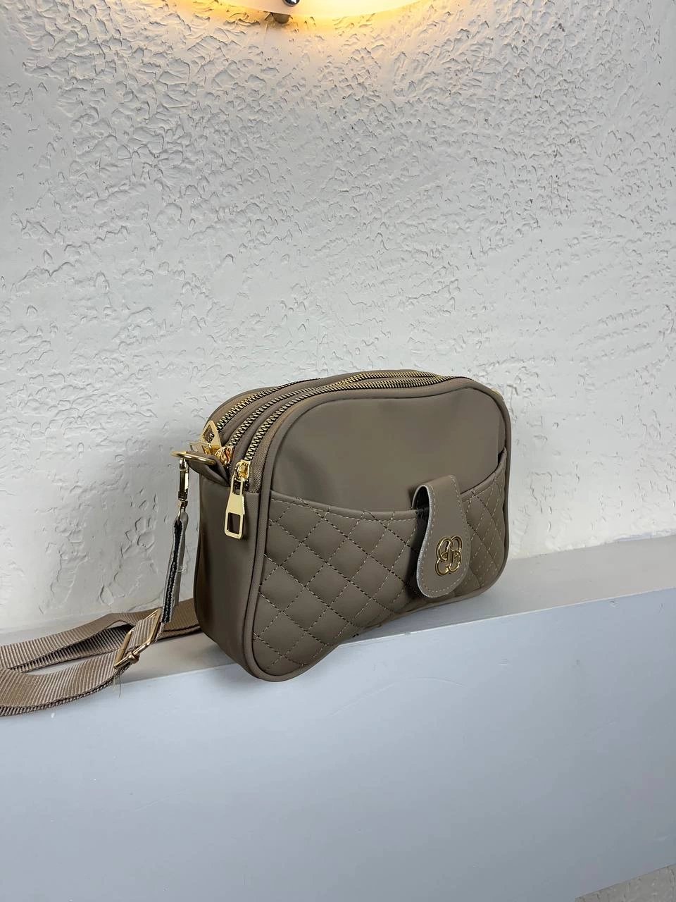 Koyu Vizon 3 Bölme Astarlı Çanta CB6371