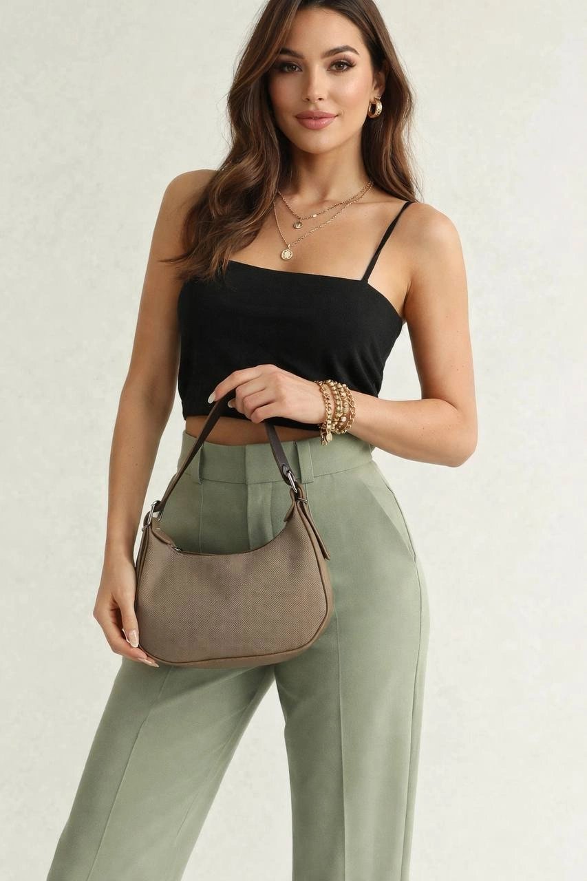 Koyu Vizon Düz Renk Yeni Kalite BAGET CB41314