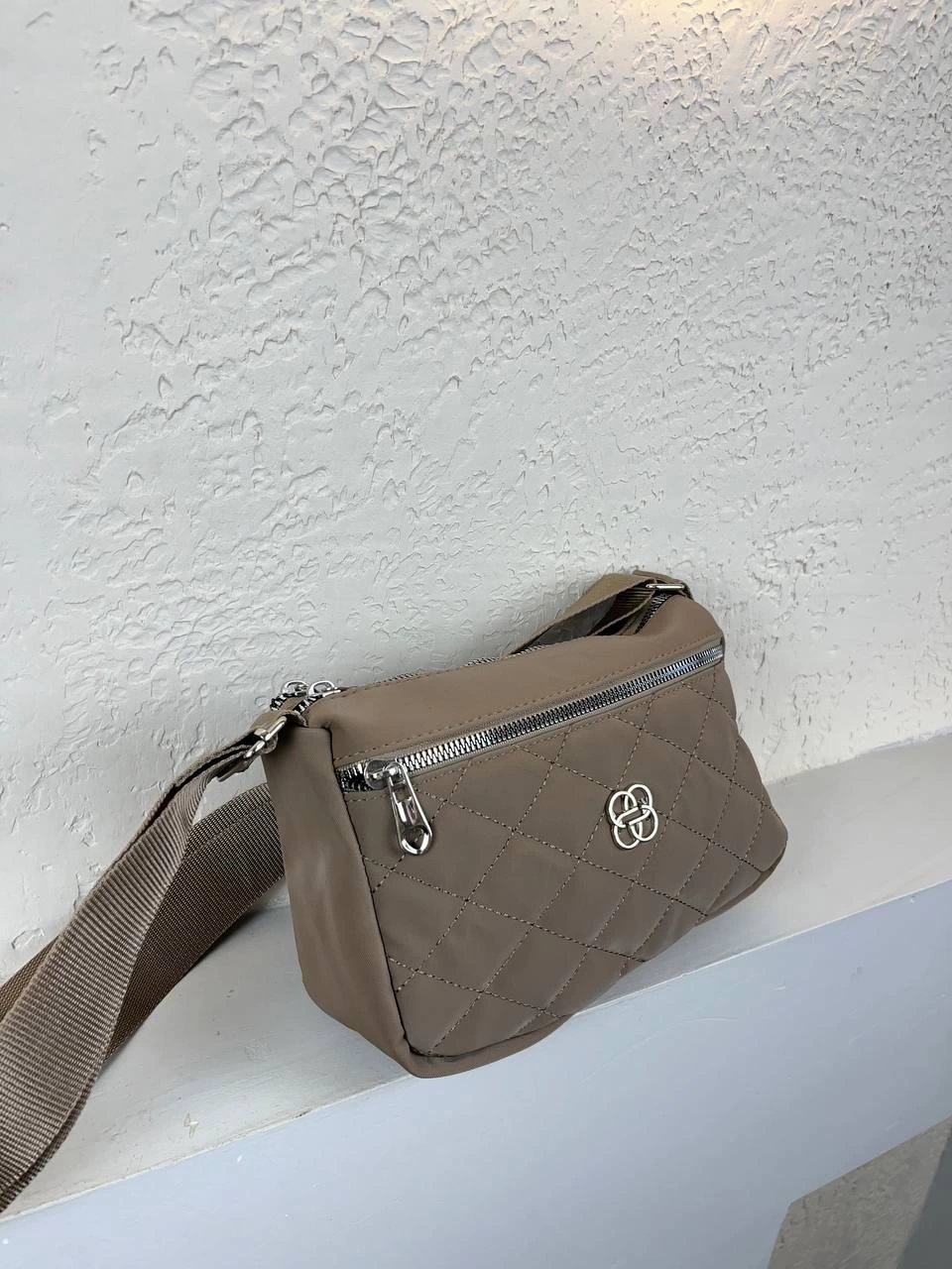 Koyu Vizon Kapitone 3 Bölmeli İndimli Çanta CB7770