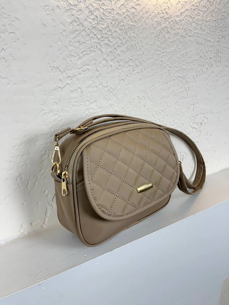 Koyu Vizon Ön Kapak Kapitone Çanta CB3003