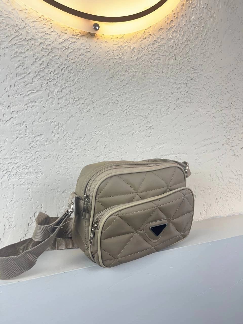 Koyu Vizon Renk 2 Bölme Kapitone Kücük Çanta CB0239