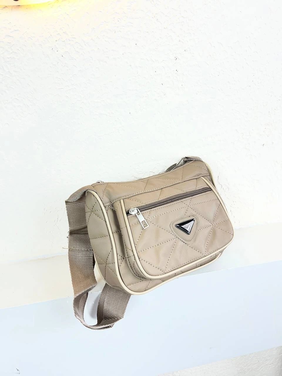 Koyu Vizon Renk 2 Bölme Kapitone Orta Boy Çanta CB3697